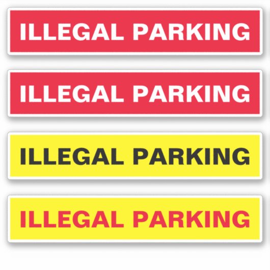 illegaal parkeren sticker (Voorkant)