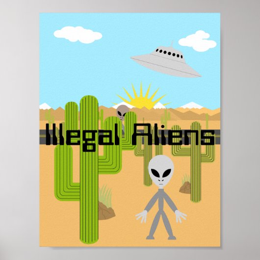Illegaal Poster voor vreemdelingen (Voorkant)