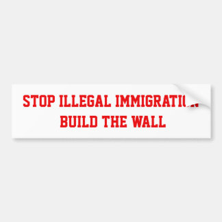 Illegale Bumpersticker voor immigratie stoppen