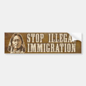 Illegale Bumpersticker voor immigratie stoppen (Voorkant)