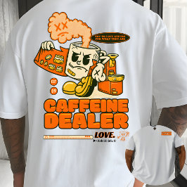 Illegale cartoon koffiemok grafische tee cadeau li t-shirt