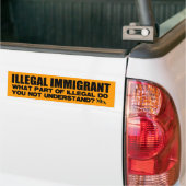 Illegale immigrant bumpersticker (Op Truck)