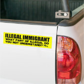 Illegale immigrant bumpersticker (Op Truck)