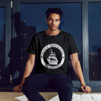 Illegale immigratie begon in 1492 op Columbusdag T-shirt