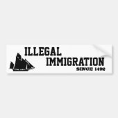 Illegale immigratie bumpersticker (Voorkant)