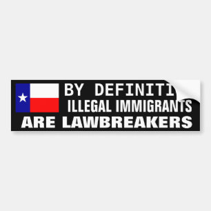 Illegale immigratie bumpersticker