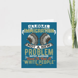Illegale Immigratie Geen Probleem Native Illustrat Kaart
