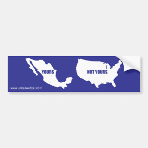 Illegale immigratie "Niet van jullie" Bumpersticke Bumpersticker