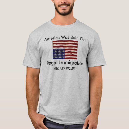 Illegale immigratie t-shirt (Voorkant)