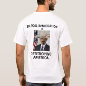Illegale immigratie t-shirt (Achterkant)