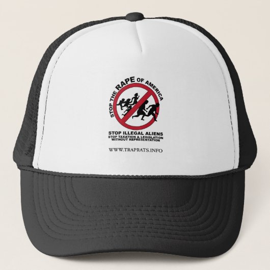 ILLEGALE IMMIGRATIE TRUCKER PET (Voorkant)