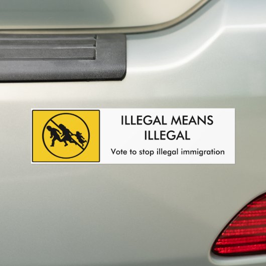 ILLEGALE MIDDELEN ILLEGALE Bumpersticker (Op auto)