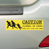Illegale of legale Bumpersticker voor het overstek (Op auto)
