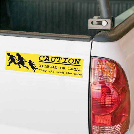 Illegale of legale Bumpersticker voor het overstek (Op Truck)