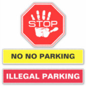 Illegale parkeerhandhaving - Stop niet geparkeerd Sticker (Voorkant)