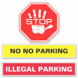 Illegale parkeerhandhaving - Stop niet geparkeerd Sticker