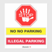 Illegale parkeerhandhaving - Stop niet geparkeerd Sticker (Vel)
