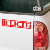 Illegale Stempel Bumpersticker (Op Truck)