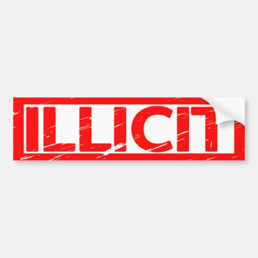 Illegale Stempel Bumpersticker (Voorkant)