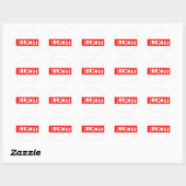Illegale Stempel Ronde Sticker (Vel)