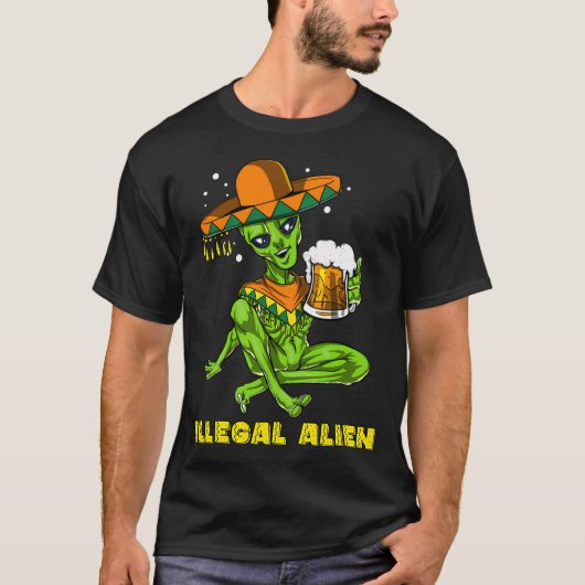 Illegale Vreemdeling Cinco de Mayo T-shirt (Voorkant)