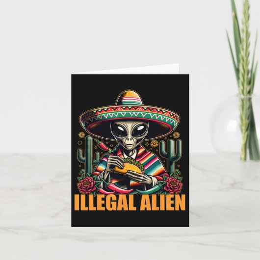 Illegale Vreemdeling Grappige Cinco De Mayo Wester Kaart (Voorkant)