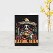 Illegale Vreemdeling Grappige Cinco De Mayo Wester Kaart (Gele Bloem)