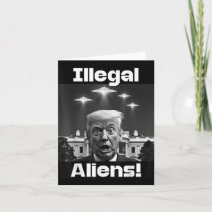 Illegale vreemdelingen. Trump Selfie, Alien en UFO Kaart