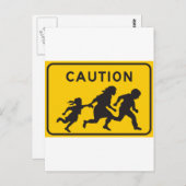 Illegale wegmarkering voor buitenweg briefkaart (Voorkant / Achterkant)