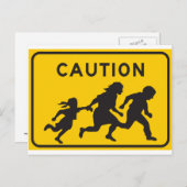 Illegale wegmarkering voor buitenweg briefkaart (Voorkant / Achterkant)