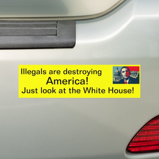 Illegalen vernietigen Amerika Bumpersticker (Op auto)