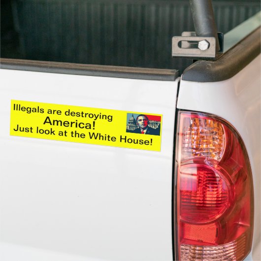 Illegalen vernietigen Amerika Bumpersticker (Op Truck)