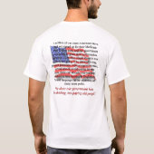 Illegals zijn van jou afhankelijk t-shirt (Achterkant)