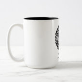 "Illegii non carborun... Tweekleurige Koffiemok (Links)