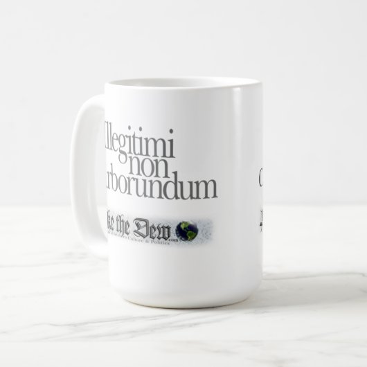 Illegii non carborundum Coffee Mok (Voorkant links)