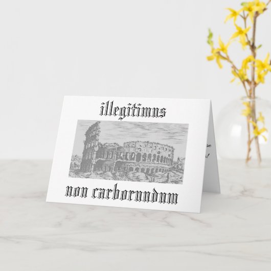 illegius non carborundum kaart (Gele Bloem)