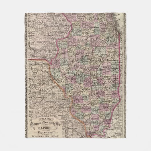 Illinois 10 fleece deken (Voorkant)