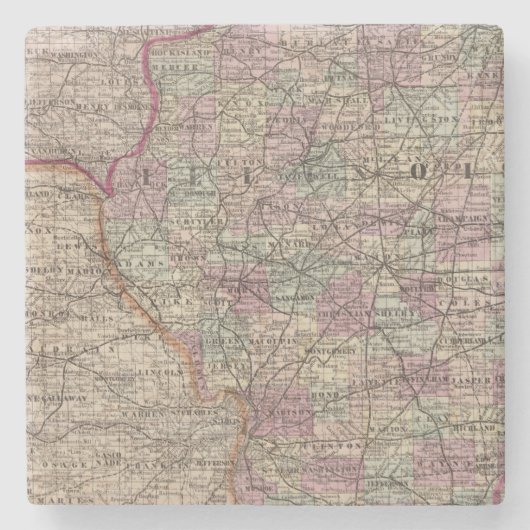 Illinois 10 stenen onderzetter (Voorkant)