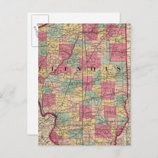 Illinois 12 briefkaart (Voorkant / Achterkant)