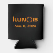 Illinois 2024 totale zonsverduistering blikjeskoeler (Voorkant)