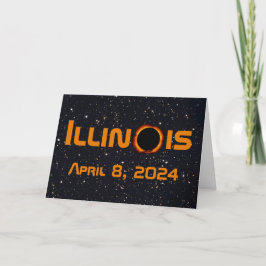 Illinois 2024 totale zonsverduistering kaart