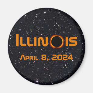 Illinois 2024 totale zonsverduistering magneet