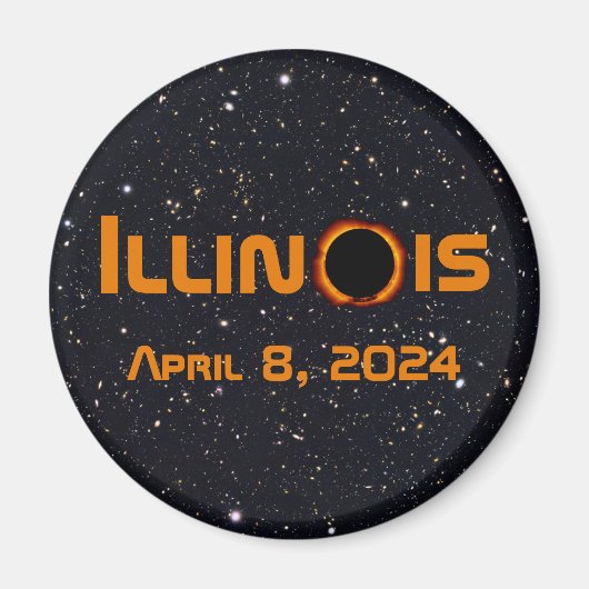 Illinois 2024 totale zonsverduistering magneet (Voorkant)