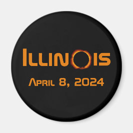 Illinois 2024 totale zonsverduistering magneet
