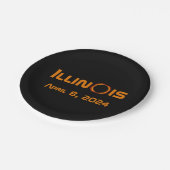 Illinois 2024 totale zonsverduistering papieren bordje (Gekanteld)