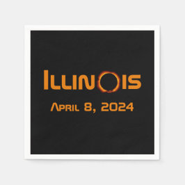 Illinois 2024 totale zonsverduistering servet