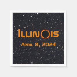 Illinois 2024 totale zonsverduistering servet