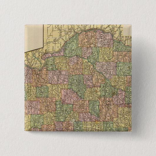 Illinois 2 vierkante button 5,1 cm (Voorkant)