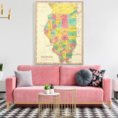 Illinois 4 canvas afdruk (Insitu (Woonkamer))