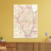 Illinois 6 canvas afdruk (Insitu (Woonkamer))